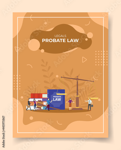 probate law concept for template of banners, flyer, books, and magazine cover