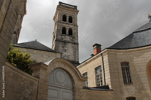 notre-dame cathedral and episcopal palace in verdun in lorraine (france)