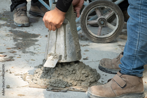 Steel fiber concrete slump test