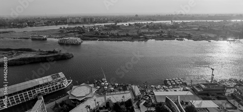 Egypt river Nile black and white