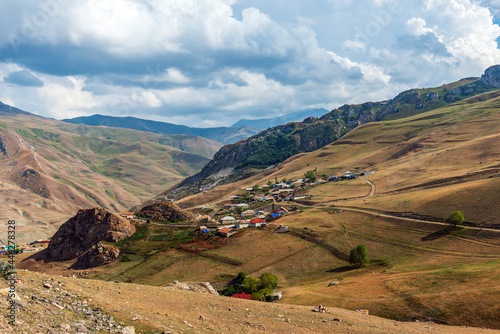 Alpine village Jek in the Azerbaijan