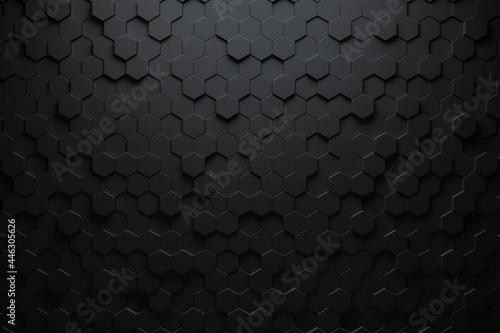 hexagonal abstract background, Grunge surface, 3d Rendering