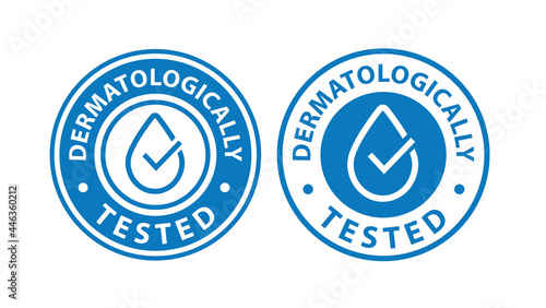 Dermatologically Tested vector badge template