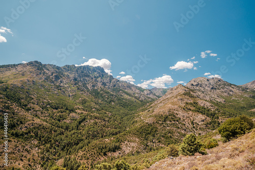 Tartagine valley and mountains in Corsica