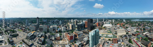 Aerial panorama of Hamilton, Ontario, Canada city center