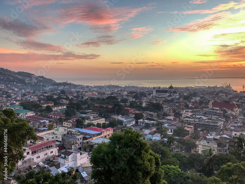 A Sunrise View of Cap-Haitien, Haiti from the Hills Above