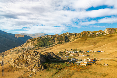 Alpine village Jek in the Azerbaijan