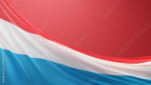 Abstract Luxembourg Flag 3D Render (3D Artwork)