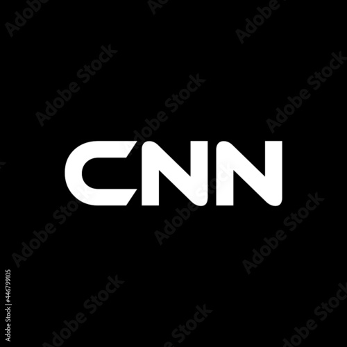 CNN letter logo design with black background in illustrator, vector logo modern alphabet font overlap style. calligraphy designs for logo, Poster, Invitation, etc.