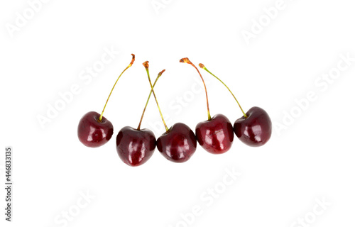 Cherries on a white background. Czereśnie