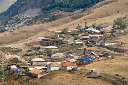 Alpine village Jek in the Azerbaijan