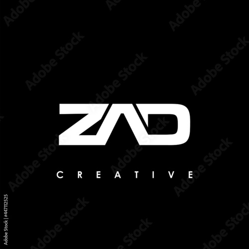 ZAD Letter Initial Logo Design Template Vector Illustration