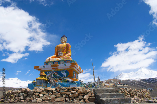 Langza Buddha statue, Spiti, Himachal Pradesh, India