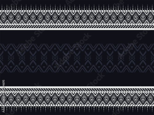 Geometric ethnic pattern traditional Design Texture design with dark background for carpet,wallpaper,clothing,wrapping,Batik,fabric,clothes, Fashion, DARK Vector illustration embroidery templates.eps