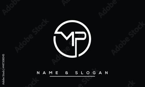 MP, PM, M, P Abstract Letters Logo Monogram