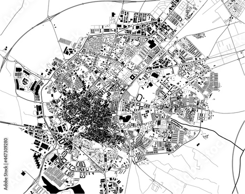 map of the city of Jerez de la Frontera, Spain