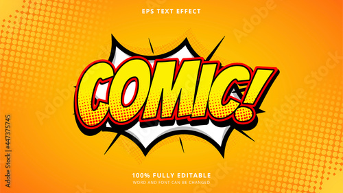 comic text effect 100% editable eps file