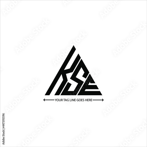 KSE letter logo creative design. KSE unique design