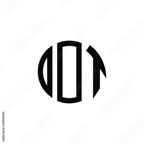 DDT letter logo design. DDT letter in circle shape. DDT Creative three letter logo. Logo with three letters. DDT circle logo. DDT letter vector design logo 