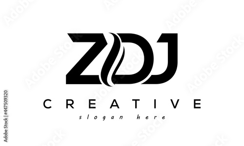 Letter ZDJ creative logo design vector 