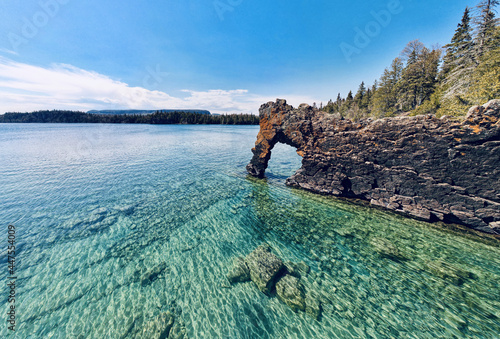 Rock formation called the Sea Lion, Sleeping Giant Provincial Park near Thunder Bay Ontario