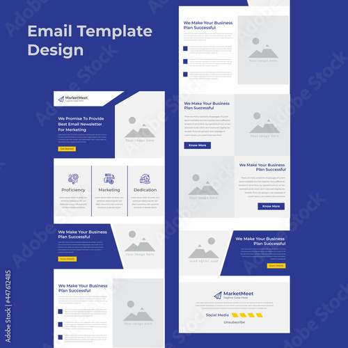 Responsive professional email marketing newsletter template automation Design
