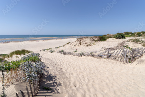 Beach of Soulac-sur-Mer in the Gironde coast 