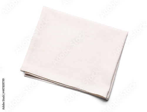Clean napkin on white background
