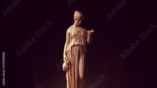 Hebe Goddess of Youth Classic Mythology Pouring the Drink of Immortality 3d illustration render