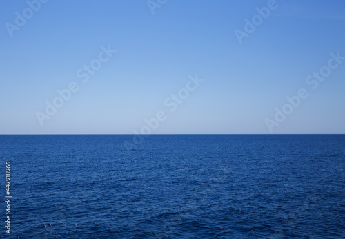 Calm landscape of the sea and the horizon