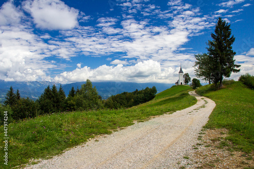 Saint primoz chrch in Jamnik village, Slovenia