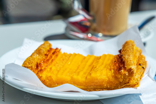 Sweet tasty pastry from Porto, Portugal