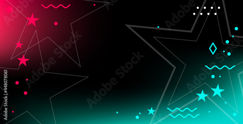 Modern TikTok background abstract vector illustration. Pink green gradient horizontal background. TikTok party, sale, holiday