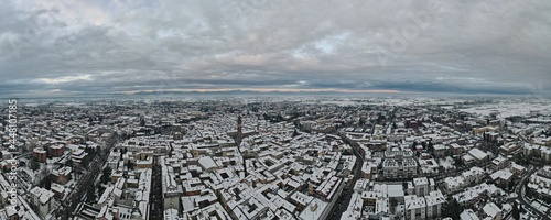 Nevicata a Treviglio (Bergamo)