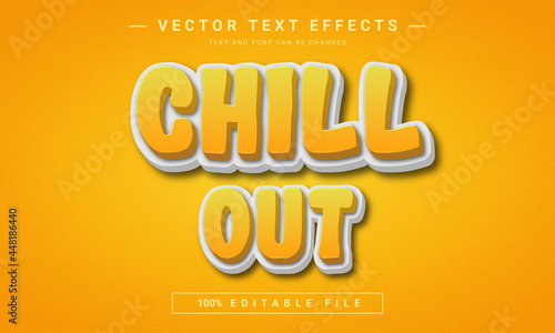 chill out text effect template use for product brand and business logo