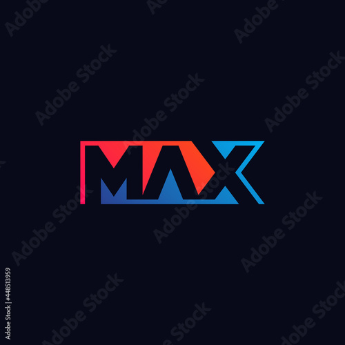 MAX negative space, business logo design.