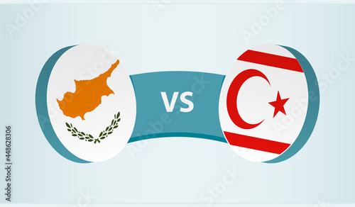 Cyprus versus Northern Cyprus, team sports competition concept.