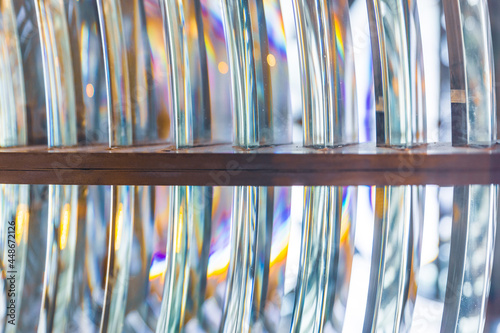 Close up of the lantern reflector of a Lighthouse