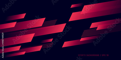 Abstract red geometric composition, speed technology futuristic design background vector illustration.