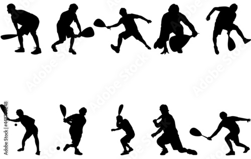 Racquetball silhouette vector