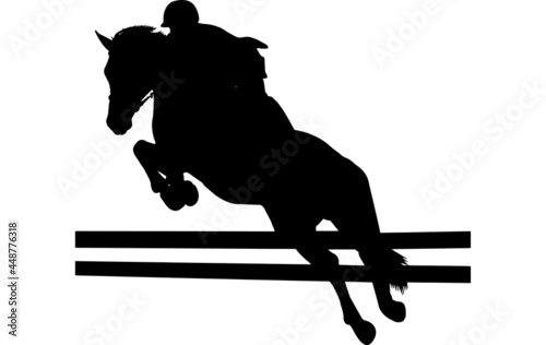Show Jumping Silhouette Vector