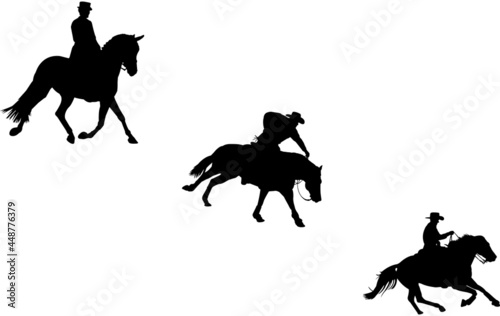 Reining Silhouette Vector