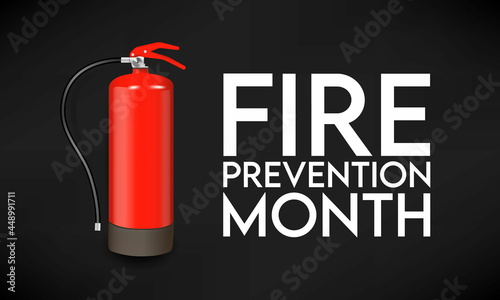 National Fire Prevention month is observed every year in October, to raise fire safety awareness, and help ensure our home and family is protected. Vector illustration