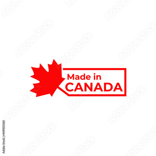 Label made in canada logo design template