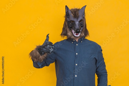 A werewolf giving the thumb up
