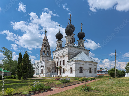 Resurrection Church in Susanino, Russia. The church was built in 1690. It was depicted on the famous painting "The Rooks Have Come Back" of 1871 by the Russian painter Alexey Savrasov (1830-1897).