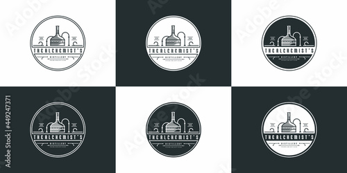 Creative of distillery logo design template with modern concept Premium Vector