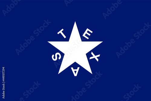 Republic of Texas Flag. Lonely Star.