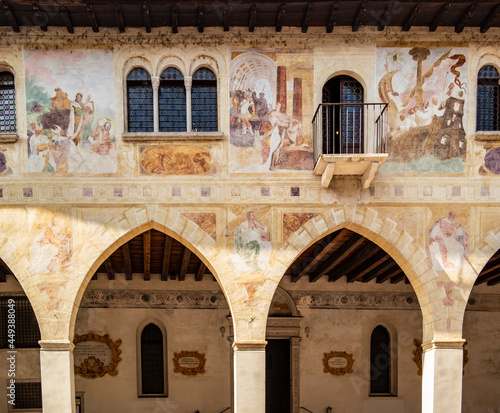 View on the facade of the Cathedral of Conegliano, Treviso - Italy