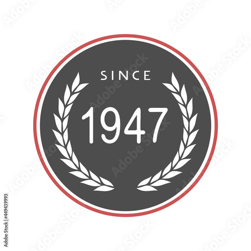 Since 1947 emblem design